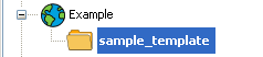 The sample template folder located within the Example environment in the Process Tree.